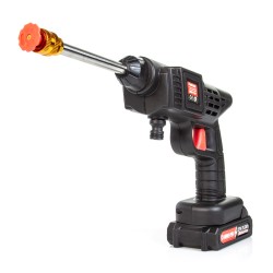 Idropulitrice a Batteria | Capacità Batteria 2 Ah | Pressione Massima 30 Bar | Lunghezza Tubo 5 Metri | 2 Ugelli | con Valigetta